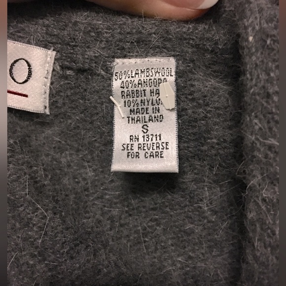 Vintage Gorgeous Bravo warm grey lambswool and angora rabbit hair cardigan. - Picture 5 of 11